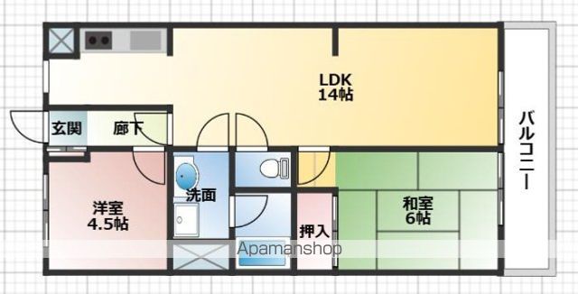 楠マンションBの間取り写真