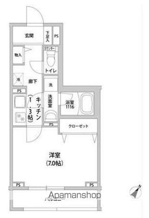 ｆｅｌｉｃｉｔｙ[1K/27.36m2]の間取図