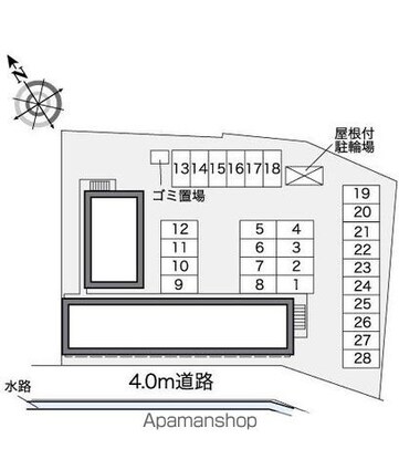 レオパレスラ　レザン[1K/23.18m2]の配置図