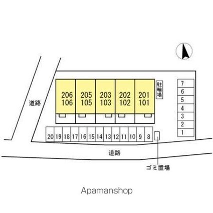 グランシャリオ[2LDK/54.14m2]の配置図