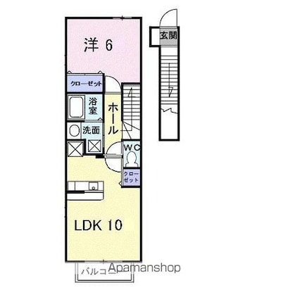 メリオル　カザ　Ａ[1LDK/42.37m2]の間取図