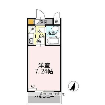 プレミアム[1K/18.94m2]の間取図