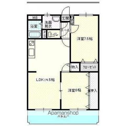 エスポワールII田井の間取り写真