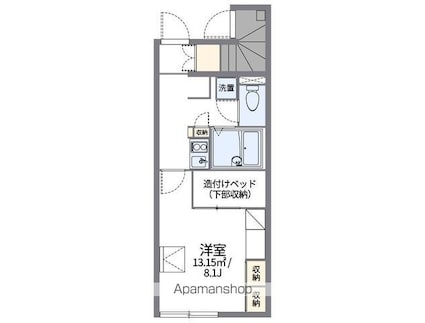 レオパレスイル　ソーレ[1K/23.61m2]の間取図