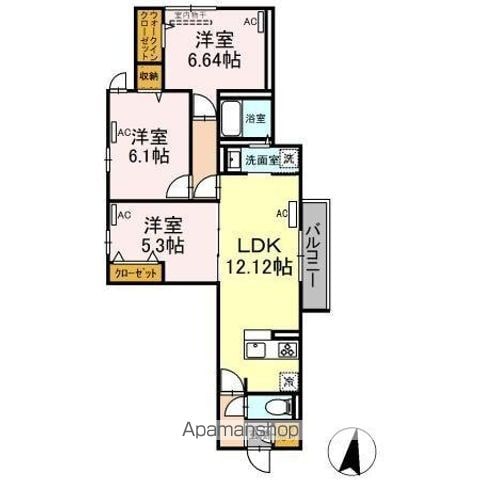 葛飾区堀切のアパートの間取り