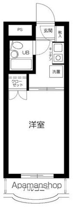ハイタウン駒沢公園第２[1K/16.5m2]の間取図