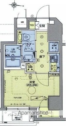 ベルグレードＯＭ[1K/21.98m2]の間取図
