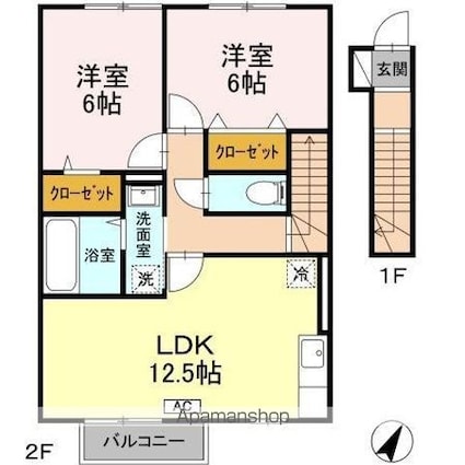 ヒルズフロント大島[2LDK/63.21m2]の間取図