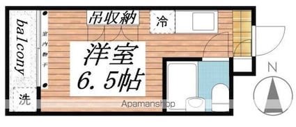 東京都中野区上高田１丁目[1R/14.5m2]の間取図