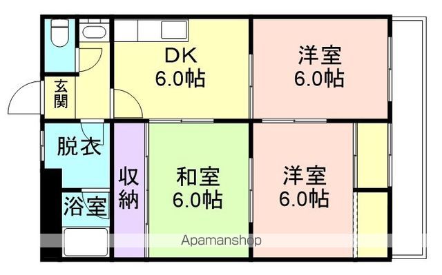 和歌山市松江北のマンションの間取り