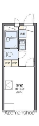 レオパレスＯＫＩＮＯ[1K/19.87m2]の間取図