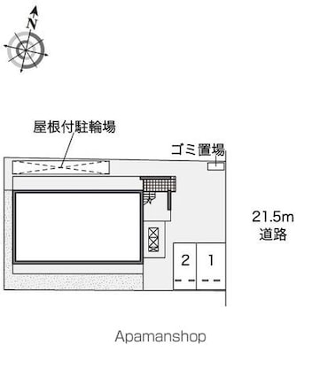 レオパレス凛凛[1K/20.81m2]の配置図