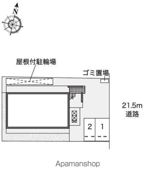 レオパレス凛凛[1K/20.81m2]の配置図