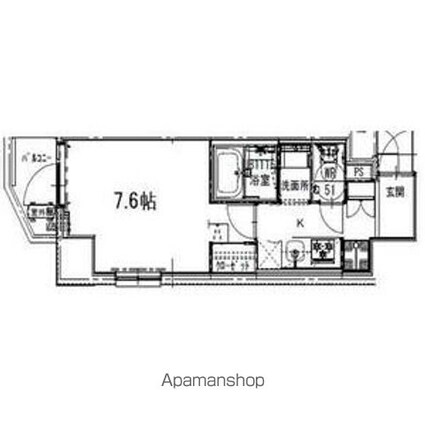 ＳーＦＯＲＴ板橋本町[1K/25.6m2]の間取図