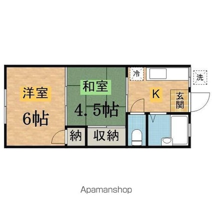 シャンテツバサ[2K/29.81m2]の間取図