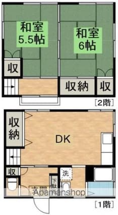 東京都豊島区南大塚２丁目[2DK/50.4m2]の間取図