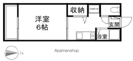 レトアミヤザキ[1K/20m2]の間取図