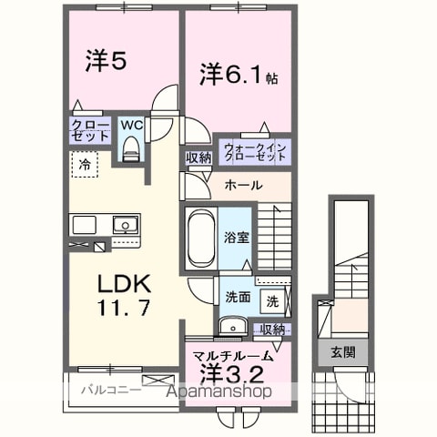 【ウェルシュガーデンⅡの間取り】