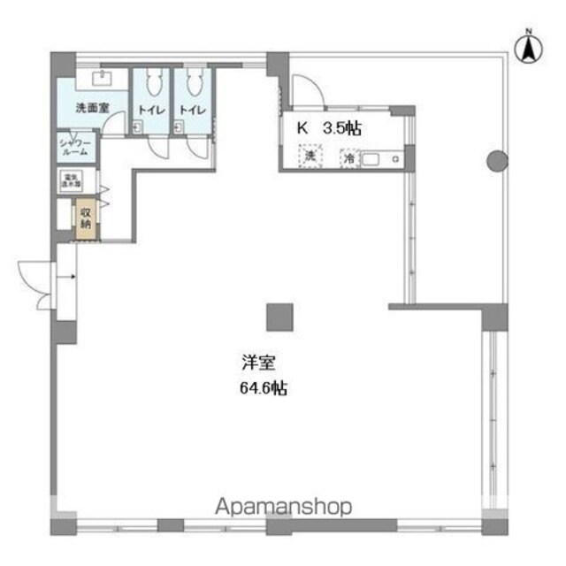 アトリウム青山[1K/125.17m2]の間取図