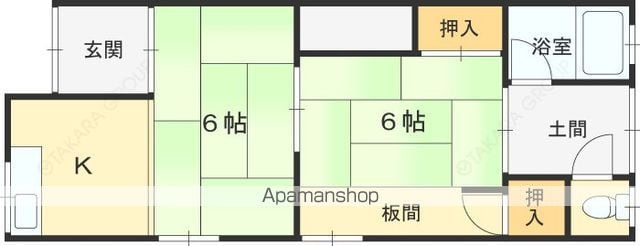 若竹荘の間取り写真