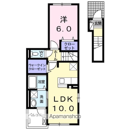 ファースト　クローバー[1LDK/44.88m2]の間取図