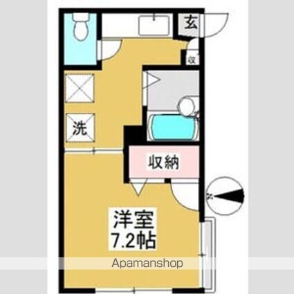 フォレスタリブレ[1K/25.13m2]の間取図
