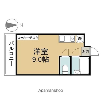ハイツＡ＆Ｋ[1R/23.03m2]の間取図
