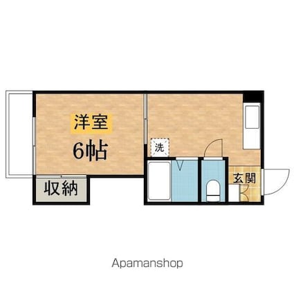 ビザビ[1K/20m2]の間取図