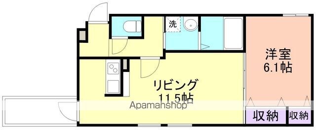 フジパレス黒田Ⅰ番館[1LDK/40.76m2]の間取図