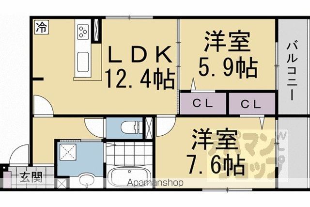 DーROOM上京区米屋町ハイツの間取り写真