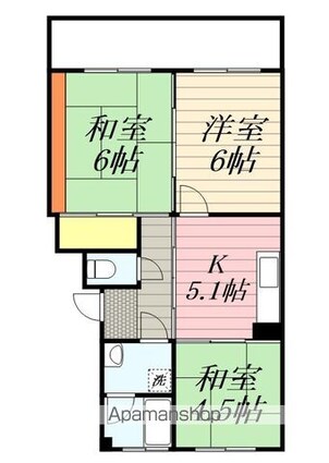 和歌山県海南市重根[3K/45.8m2]の間取図
