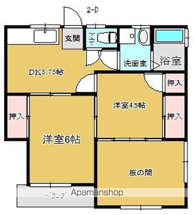 コーポ高平[3DK/49.68m2]の間取図