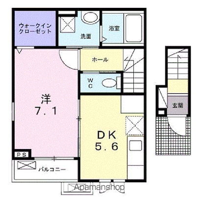 オリーブ　タウンⅡ[1DK/36.49m2]の間取図