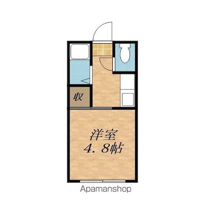 スクエア松島[1K/16.45m2]の間取図