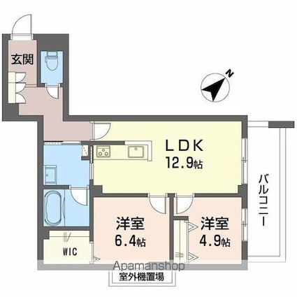 フィグ古江東町[2LDK/62.55m2]の間取図