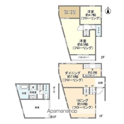 桜丘３丁目貸家の間取り