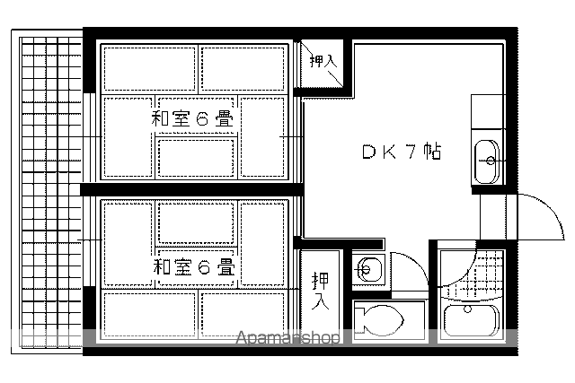 ハイツ新喜の間取り写真