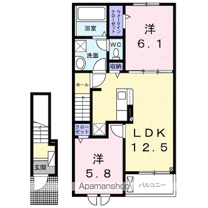 ミイキ　Ⅰ[2LDK/56.48m2]の間取図