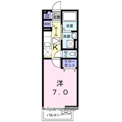 メゾン　フラン[1K/25.72m2]の間取図
