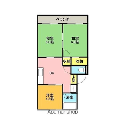 和歌山県和歌山市栄谷[3K/42m2]の間取図