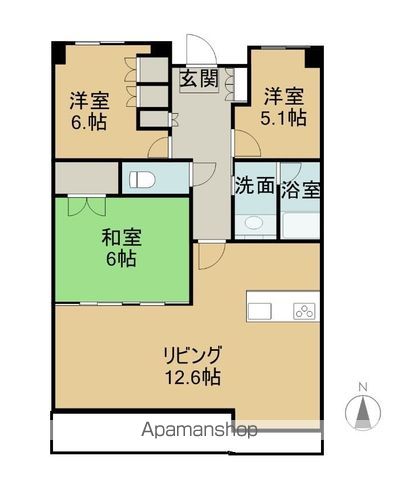 ファミール伊島の間取り写真