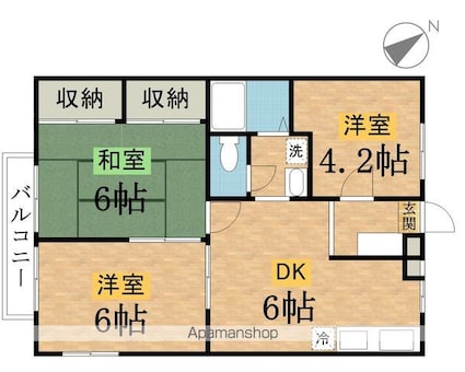 アネックスタウンＣ棟[3DK/52.17m2]の間取図