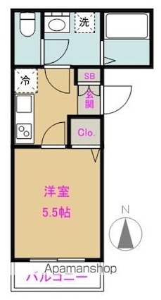 シャインズ東陽町[1K/20.18m2]の間取図