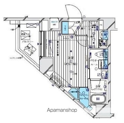 メインステージ三ノ輪ＥＡＳＴ[1R/25.69m2]の間取図