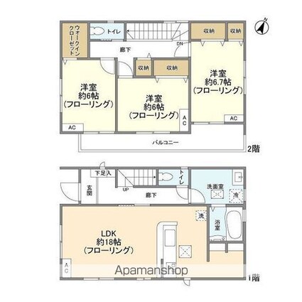 Ｋｏｌｅｔ南桜井[3LDK/96.46m2]の間取図