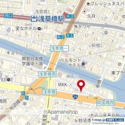 東京都中央区東日本橋２丁目[1R/25.82m2]の周辺