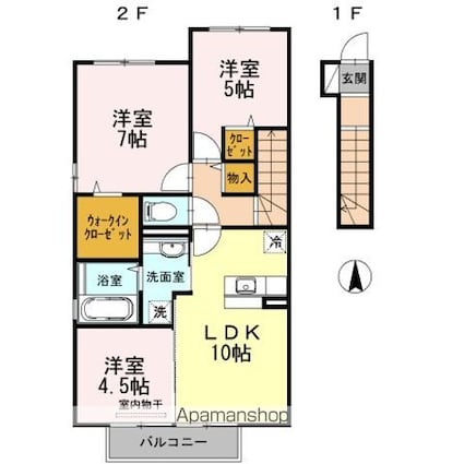 エクレラージュ　ＩＩ[3LDK/66.97m2]の間取図