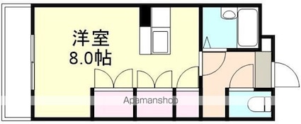 スターマンション新田[1R/28m2]の間取図
