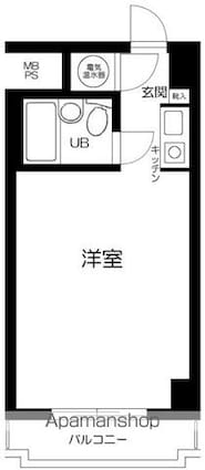 オリエント赤坂[1R/19.85m2]の間取図