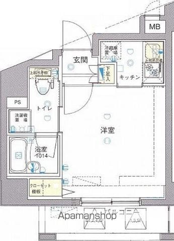 【新宿区中落合のマンションの間取り】